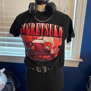 Sanrio Aggretsuko Black Tee